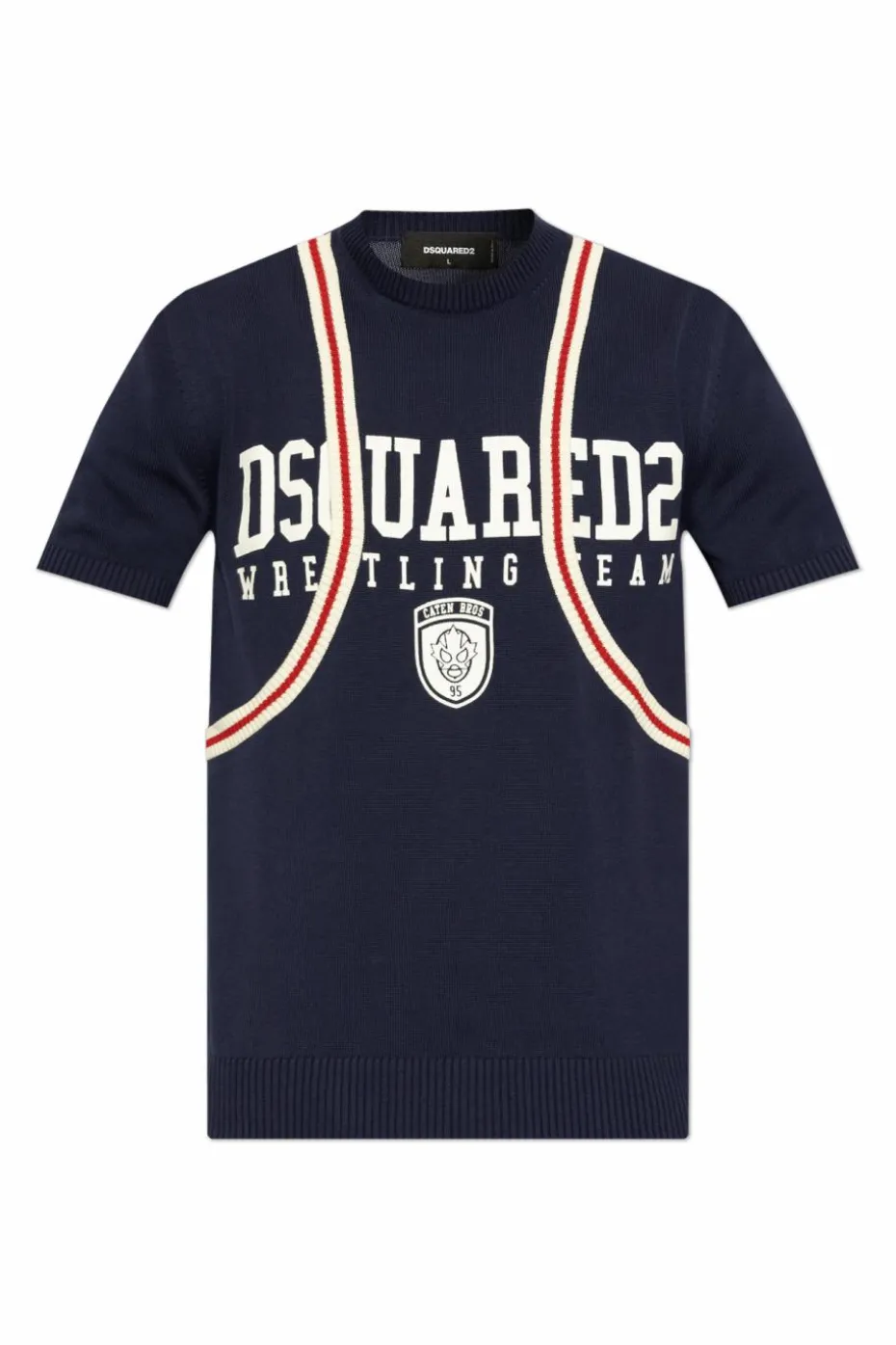 Dsquared2 GRANATOWY Sweter z logo