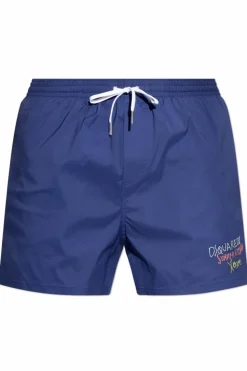 Dsquared2 GRANATOWY Szorty kąpielowe kapsuła 'Summer Lovers'