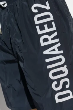 Dsquared2 GRANATOWY Szorty kąpielowe