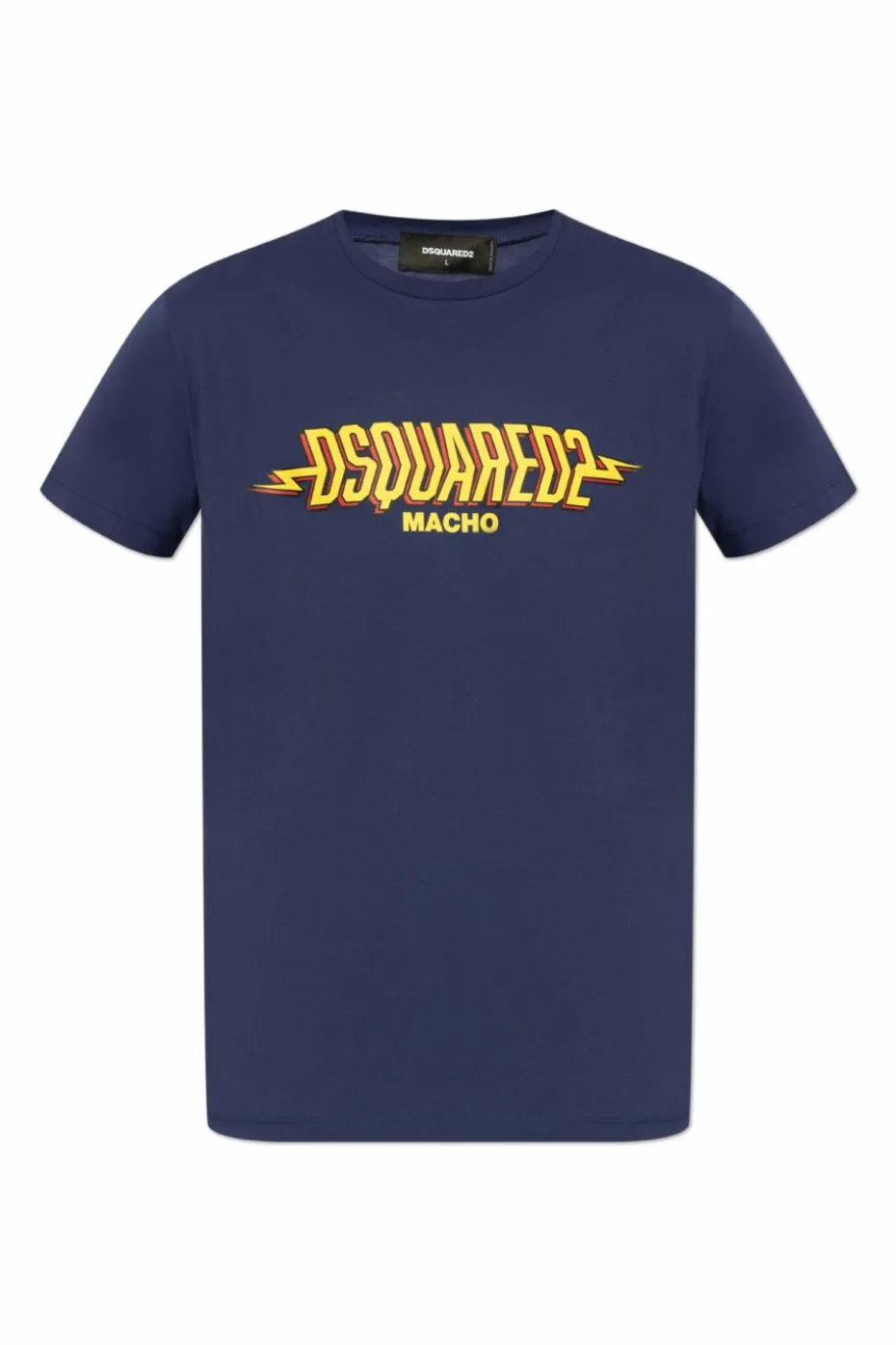 Dsquared2 GRANATOWY T-shirt z logo