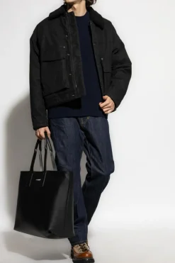 Dsquared2 GRANATOWY Wełniany sweter