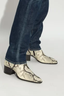 Dsquared2 kremowy Botki za kostkę