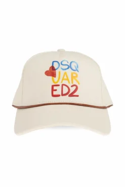 Dsquared2 kremowy Czapka z daszkiem kapsuła `Summer Lovers`