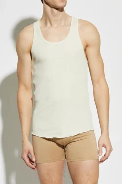 Dsquared2 kremowy T-shirt bez rękawów kapsuła 'Summer Lovers'