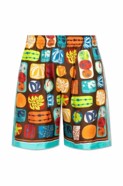 Dsquared2 MULTIKOLOR Jedwabne szorty kapsuła `Summer Lovers`