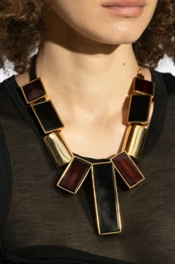 Dsquared2 MULTIKOLOR Naszyjnik z geometrycznymi kamieniami z żywicy