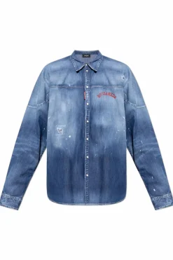 Dsquared2 NIEBIESKI Jeanowa koszula