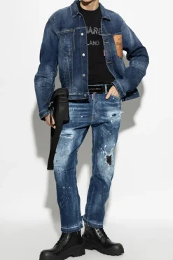 Dsquared2 NIEBIESKI Jeansy `Bro`