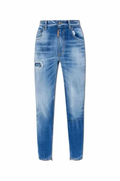 Dsquared2 NIEBIESKI Jeansy `High Waits Twiggy Jean`