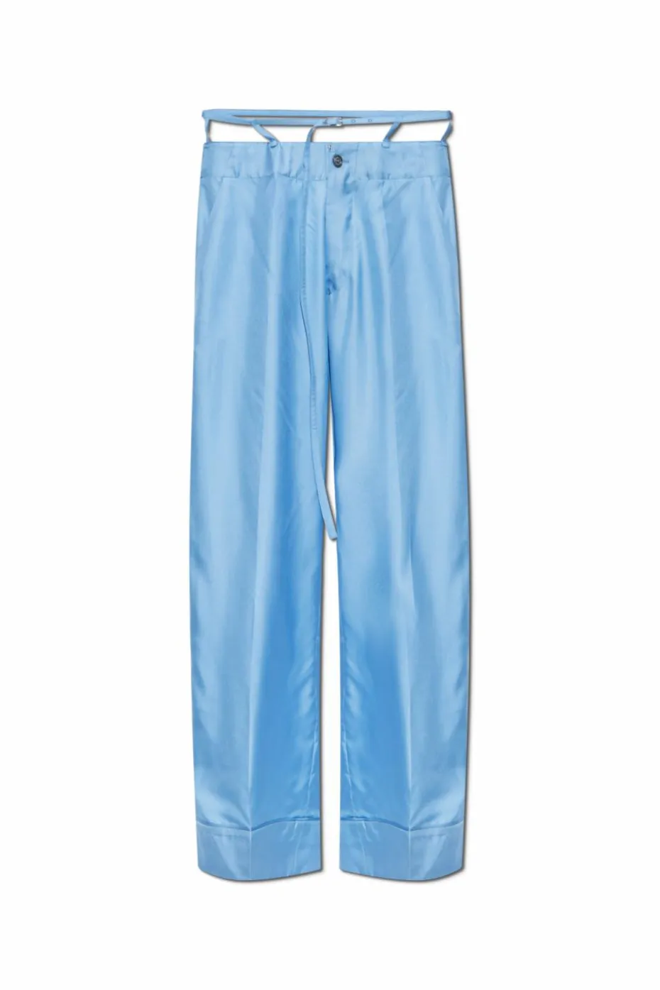 Dsquared2 NIEBIESKI Jedwabne spodnie