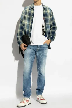 Dsquared2 NIEBIESKI Koszula ze wzorem w kratę