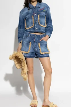 Dsquared2 NIEBIESKI Kurtka jeansowa `Summer Lovers`