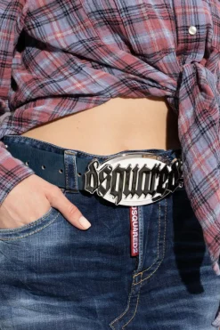 Dsquared2 NIEBIESKI Skórzany pasek