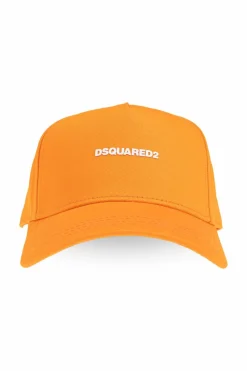 Dsquared2 POMARAŃCZOWY Czapka z daszkiem