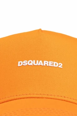 Dsquared2 POMARAŃCZOWY Czapka z daszkiem