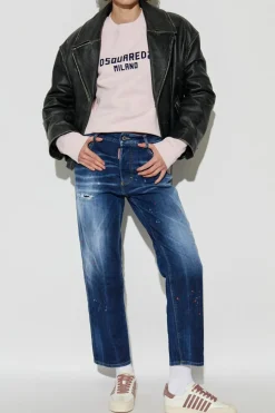 Dsquared2 RÓŻOWY Bluza z logo