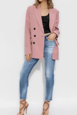 Dsquared2 RÓŻOWY Dwurzędowa marynarka