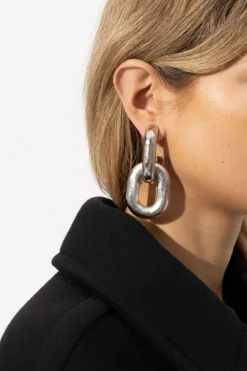 Dsquared2 SREBRNY Kolczyki z ogniwami