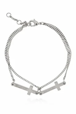 Dsquared2 SREBRNY Podwójna bransoleta