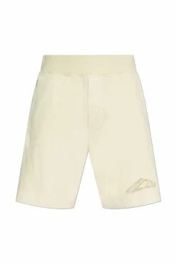 Dsquared2 SZARY Bawełniane szorty z nadrukowanym logo