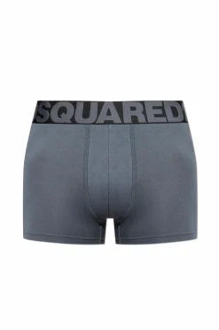 Dsquared2 SZARY Bawełniane bokserki z logo