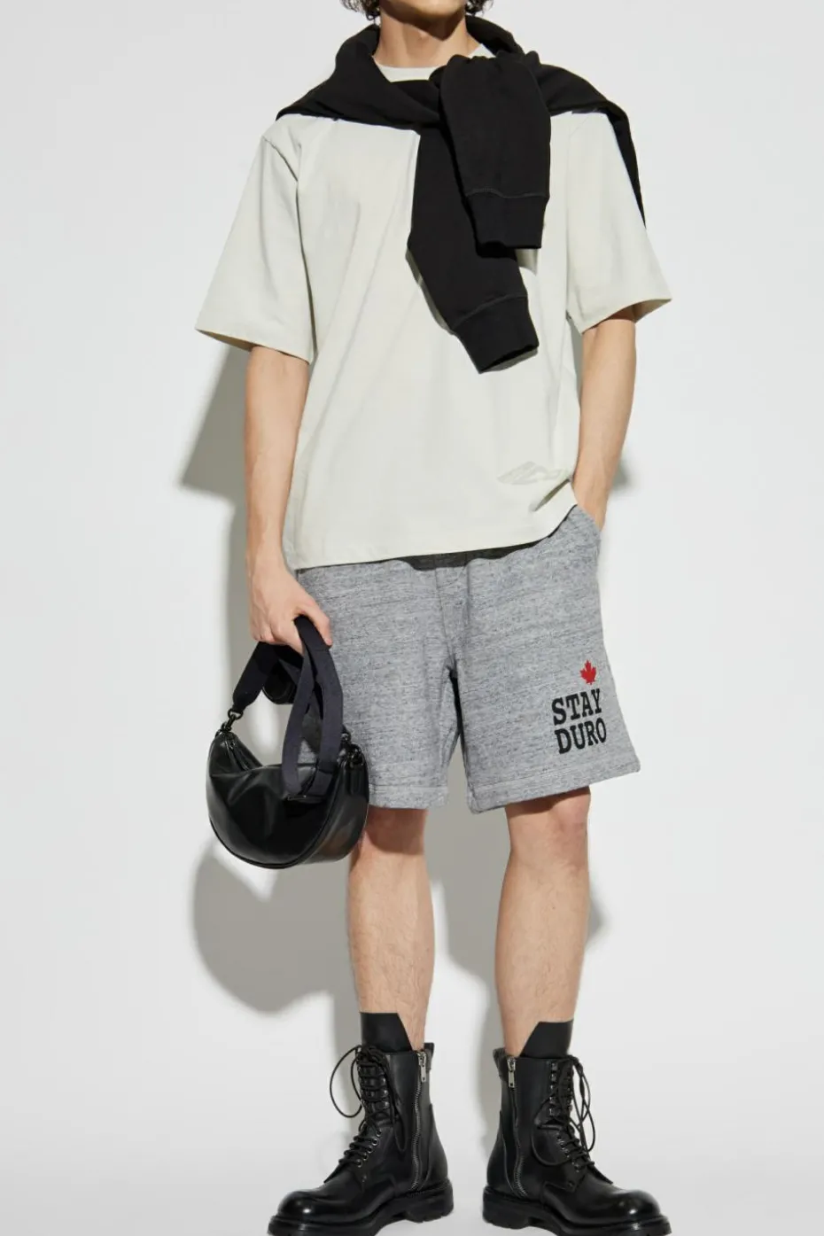 Dsquared2 SZARY Bawełniany t-Shirt