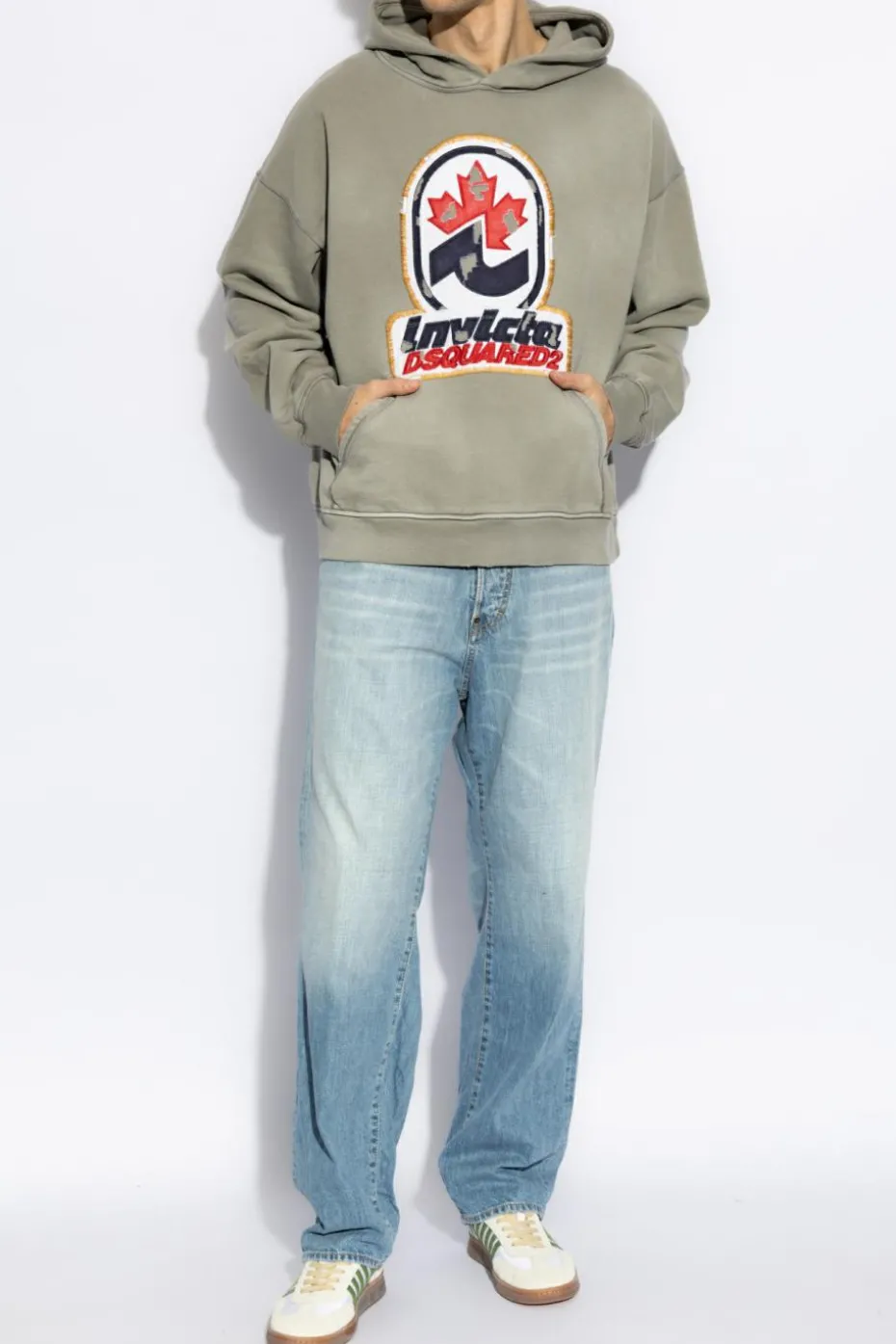 Dsquared2 SZARY Bluza z logo