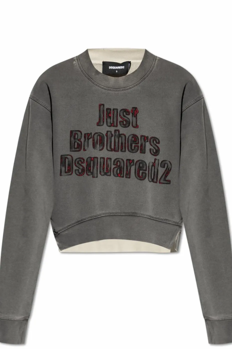Dsquared2 SZARY Bluza z efektem `vintage`