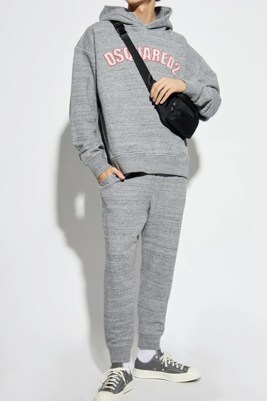 Dsquared2 SZARY Bluza z kapturem