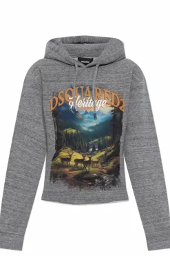 Dsquared2 SZARY Bluza z nadrukiem