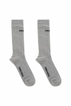 Dsquared2 SZARY Skarpety z logo