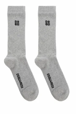 Dsquared2 SZARY Skarpety z logo