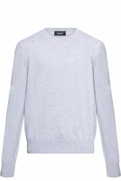 Dsquared2 SZARY Sweter z okrągłym dekoltem