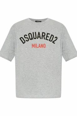 Dsquared2 SZARY T-shirt z nadrukiem