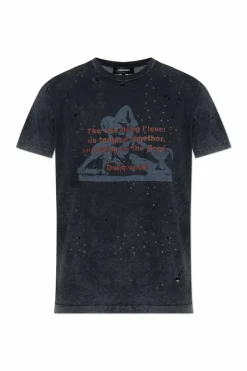 Dsquared2 SZARY T-shirt z nadrukiem