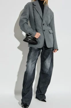 Dsquared2 SZARY Wełniana marynarka