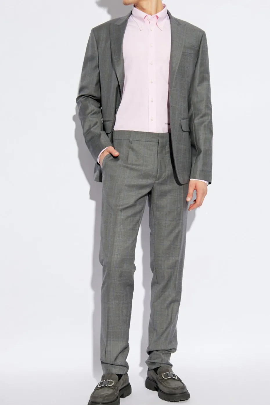 Dsquared2 SZARY Wełniany garnitur