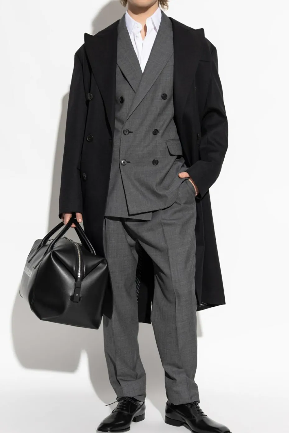 Dsquared2 SZARY Wełniany garnitur