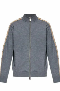 Dsquared2 SZARY Wełniany kardigan