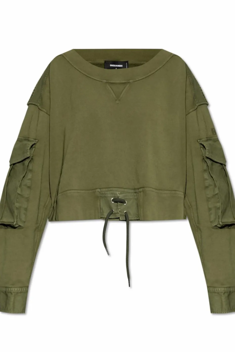 Dsquared2 ZIELONY Bluza z wiązaniem