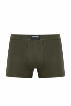 Dsquared2 ZIELONY Bokserki z logo