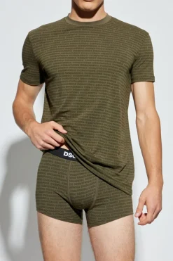 Dsquared2 ZIELONY Komplet bieliźniany: t-shirt i slipy