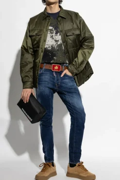 Dsquared2 ZIELONY Kurtka z kołnierzem
