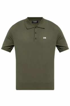 Dsquared2 ZIELONY Polo z logo