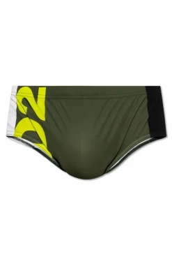Dsquared2 ZIELONY Slipy kąpielowe