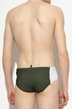 Dsquared2 ZIELONY Slipy kąpielowe