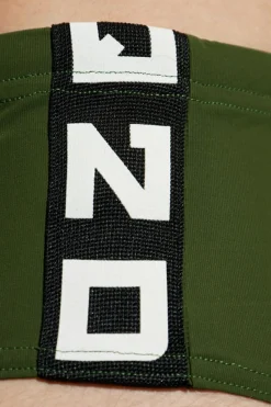 Dsquared2 ZIELONY Slipy kąpielowe z logo