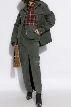 Dsquared2 ZIELONY Spódnica z logo