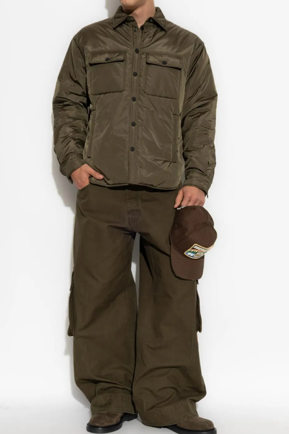 Dsquared2 ZIELONY Spodnie z logo