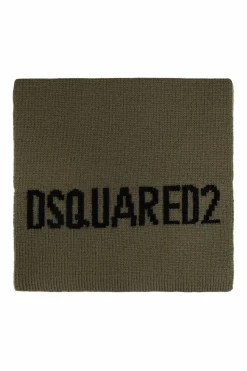 Dsquared2 ZIELONY Szal z logo
